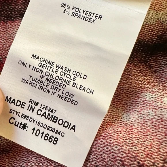 COCOMO 1X Red Black Plus Size  3/4 sleeve women's Pintuck … - Picture 12 of 12